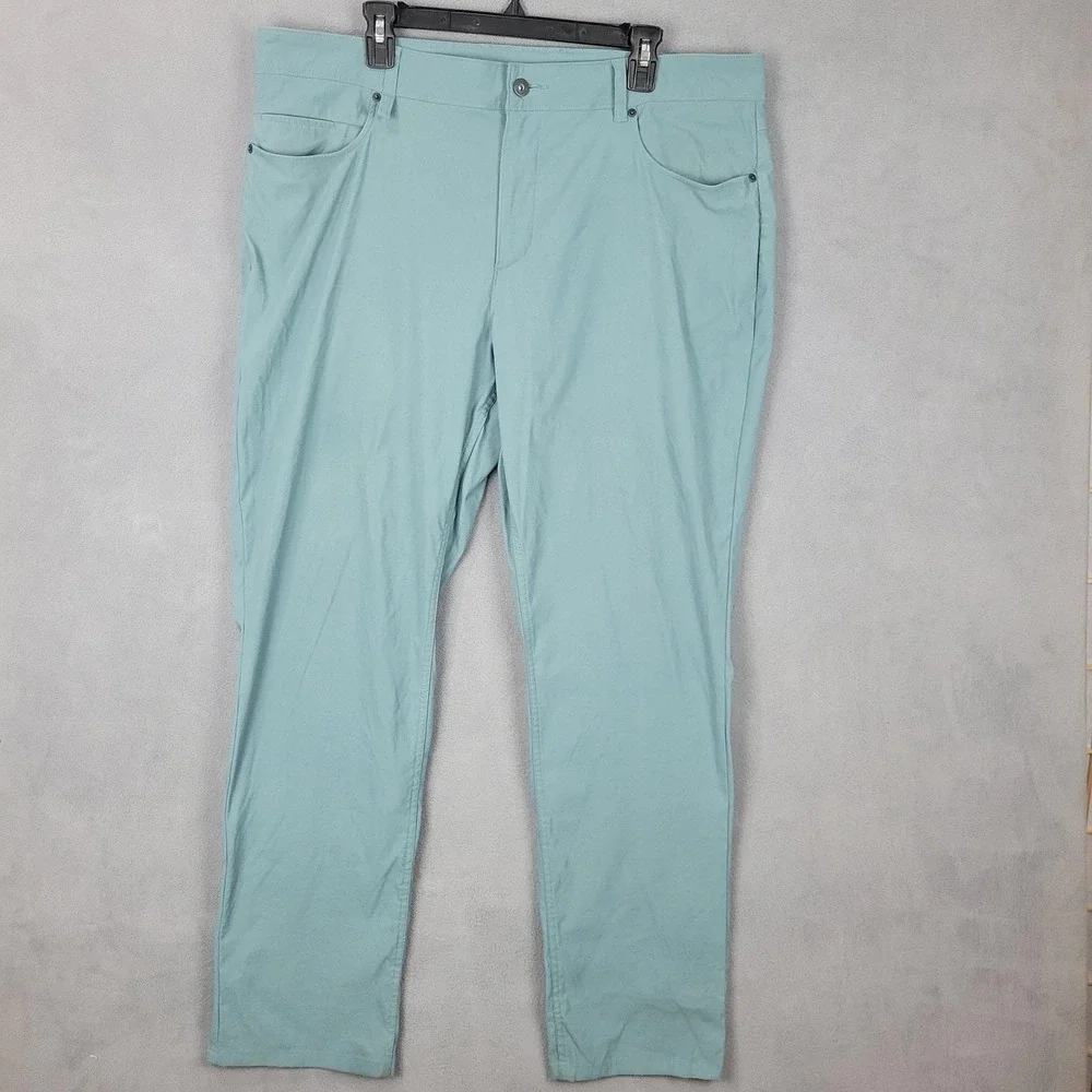 Columbia Pants Mens 38x32 Seafoam Green Stretch Nylon Hiking Outdoor 5‎ Pocket